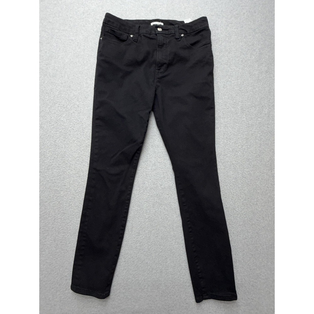 Good American Jeans Womens 12/31 Black High Rise Skinny Stretch Denim Dark Wash